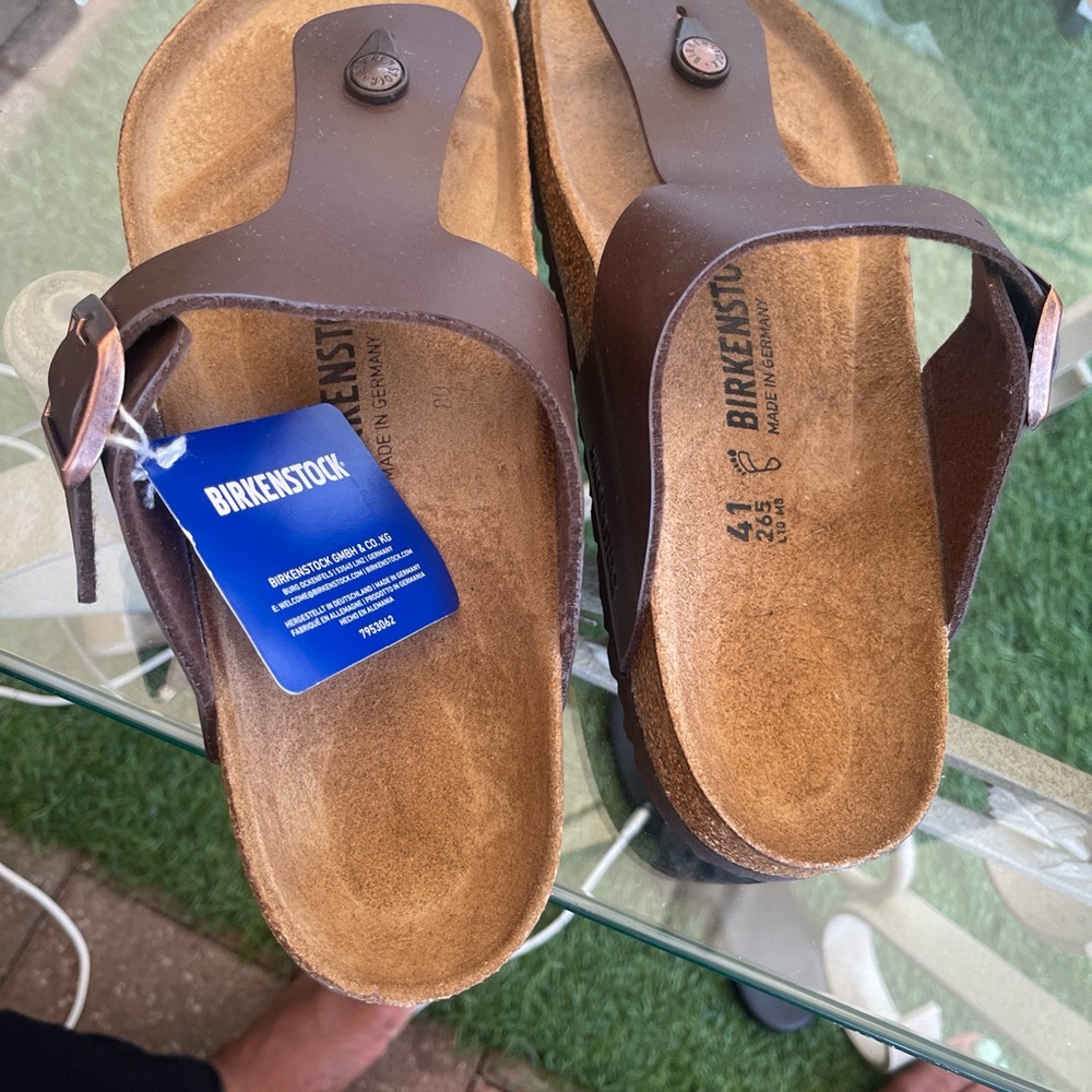 NIB Birkenstock Gizeh Oiled Leather In Habana 7953062